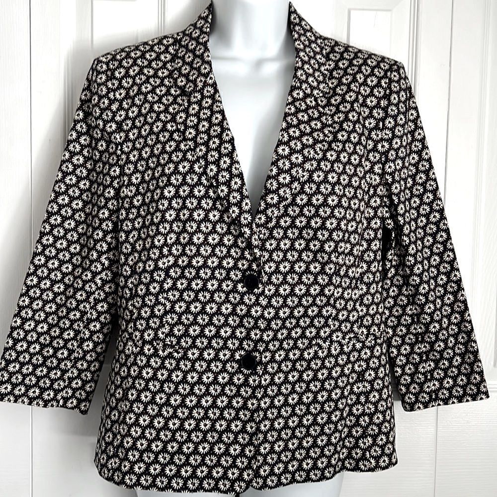 Isaac Mizrahi Daisy Print Blazer Size 14 Nwot